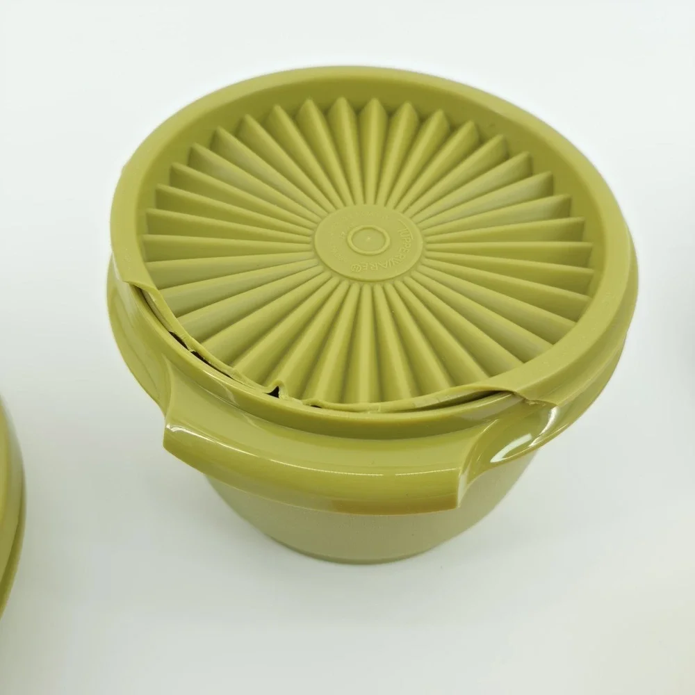 Tupperware Containers Lot Of 4 Harvest Colors Servalier,  Serve N Seal Vintage